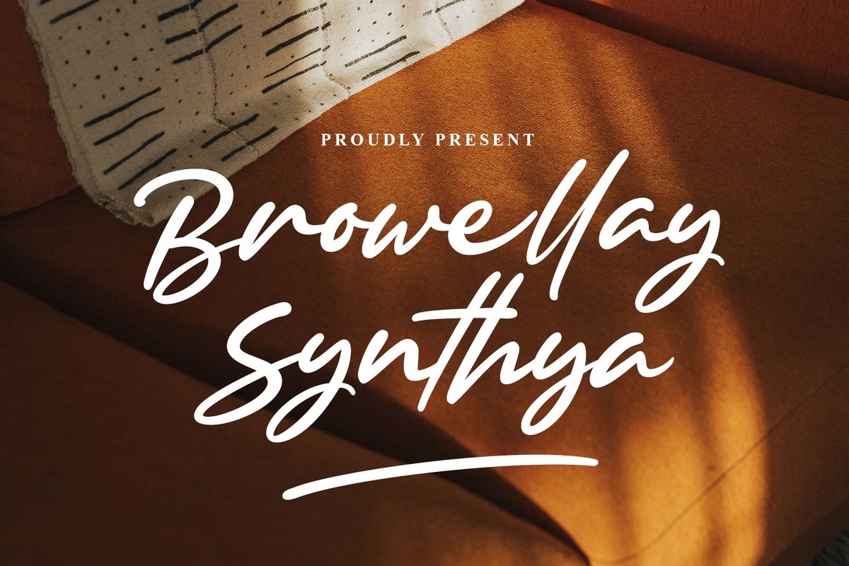 Schriftart Browellay Synthya