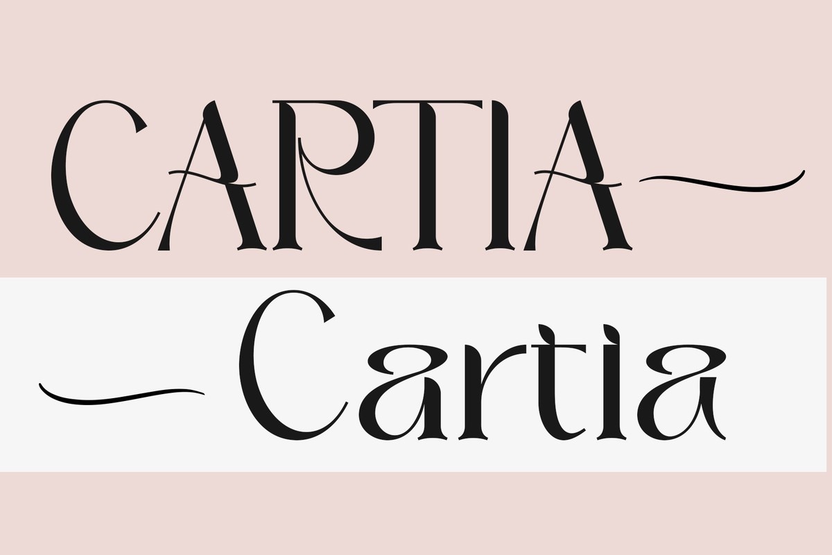 Schriftart Cartia