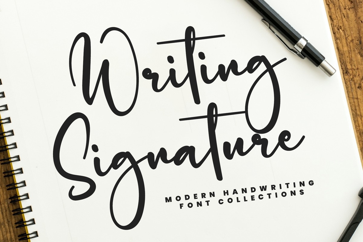 Schriftart Writing Signature