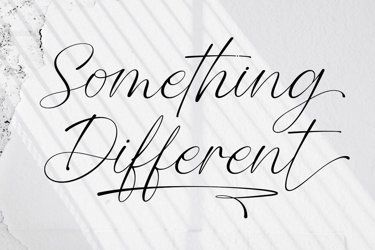 Schriftart Something Different