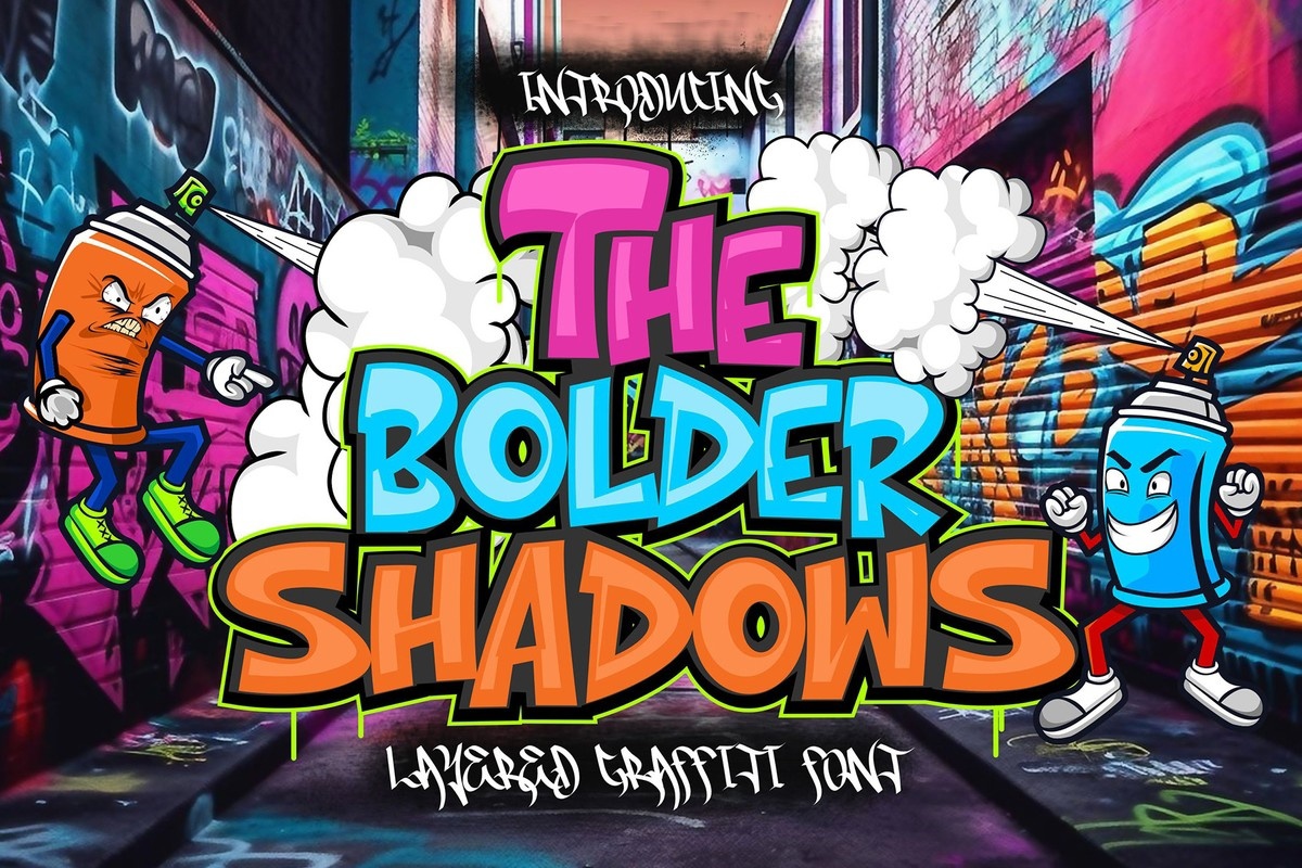 Schriftart The Bolder Shadow