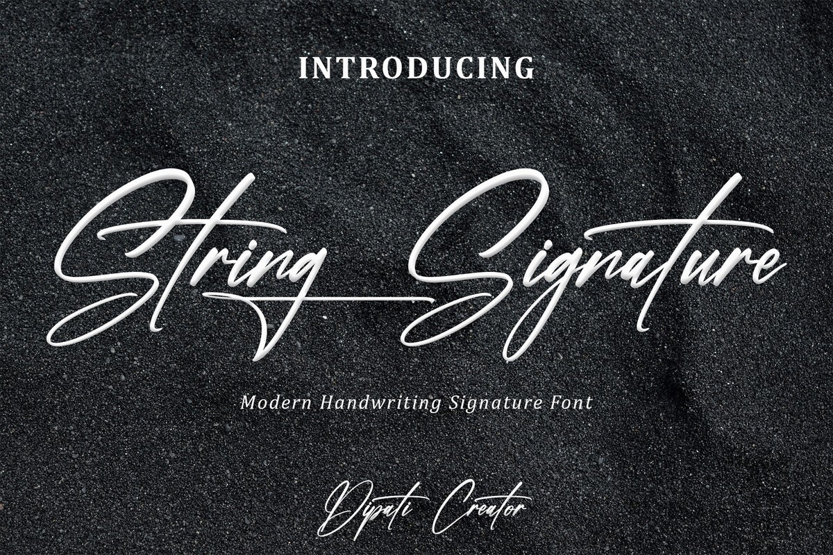 Schriftart String Signature