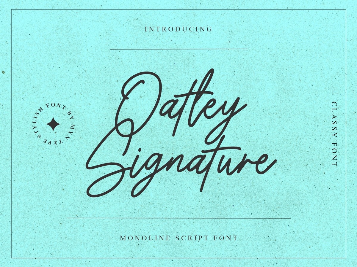 Schriftart Oatley Signature