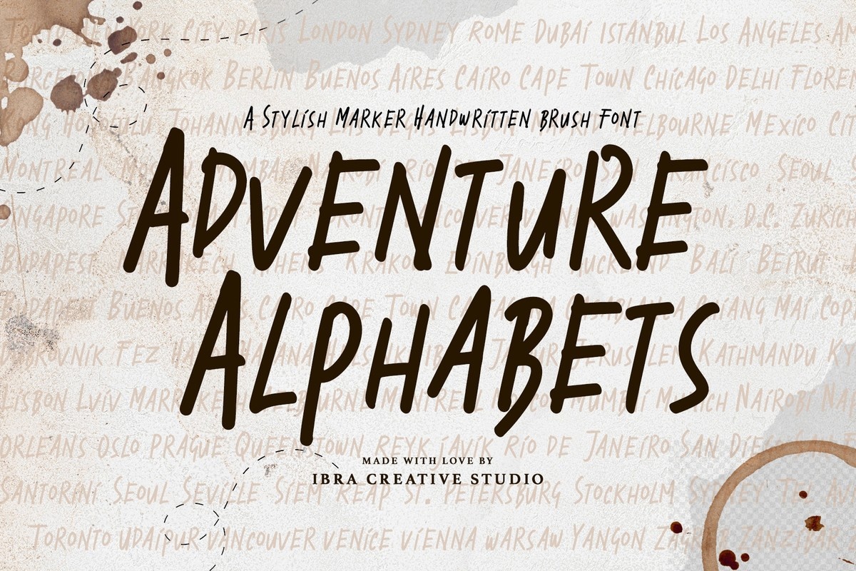 Schriftart Adventure Alphabets