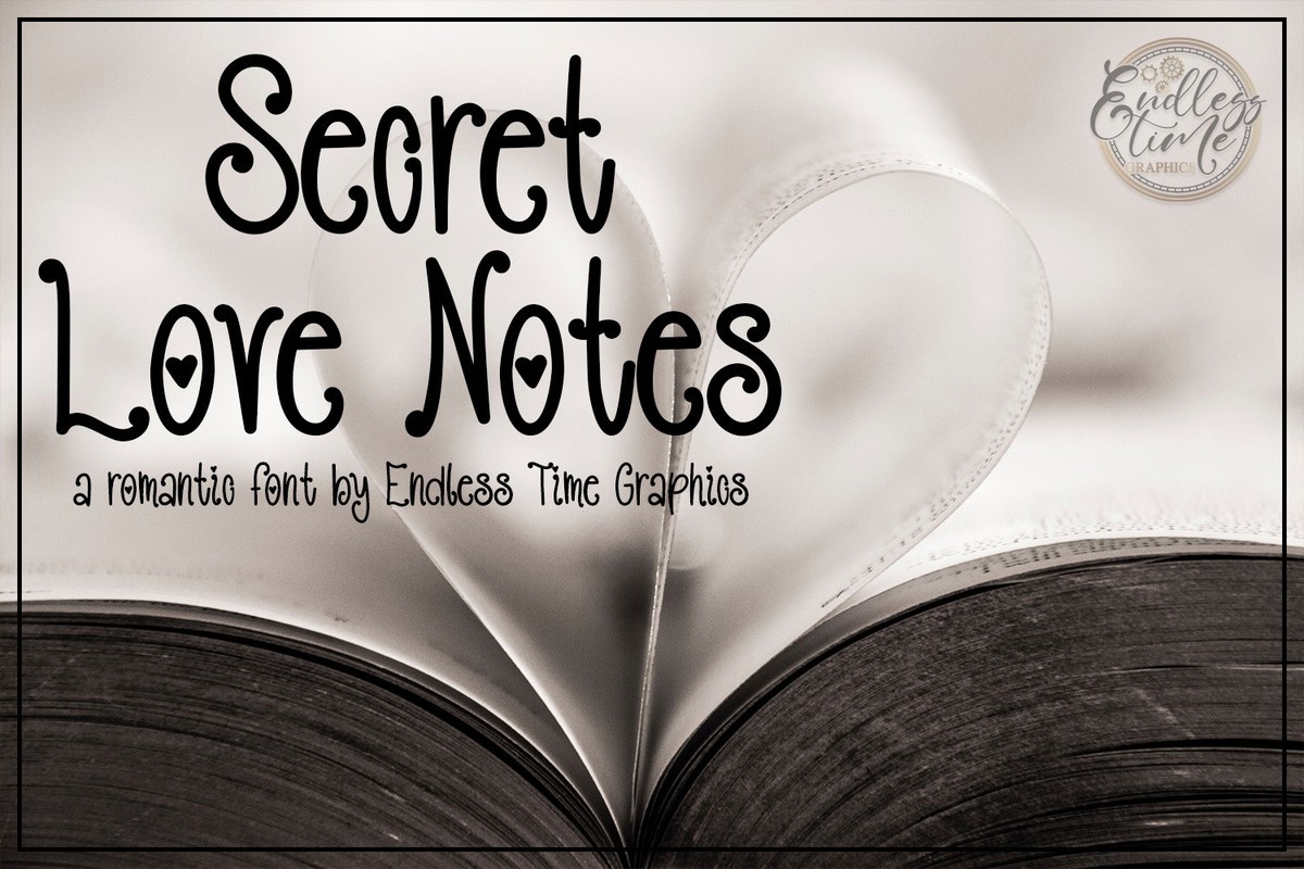 Schriftart Secret Love Notes