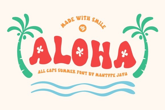 Schriftart Aloha