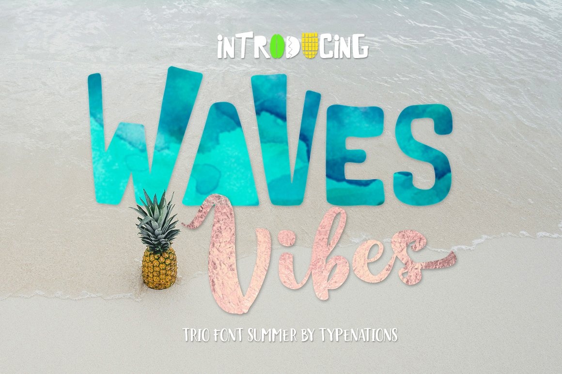 Schriftart Waves Vibes Trio