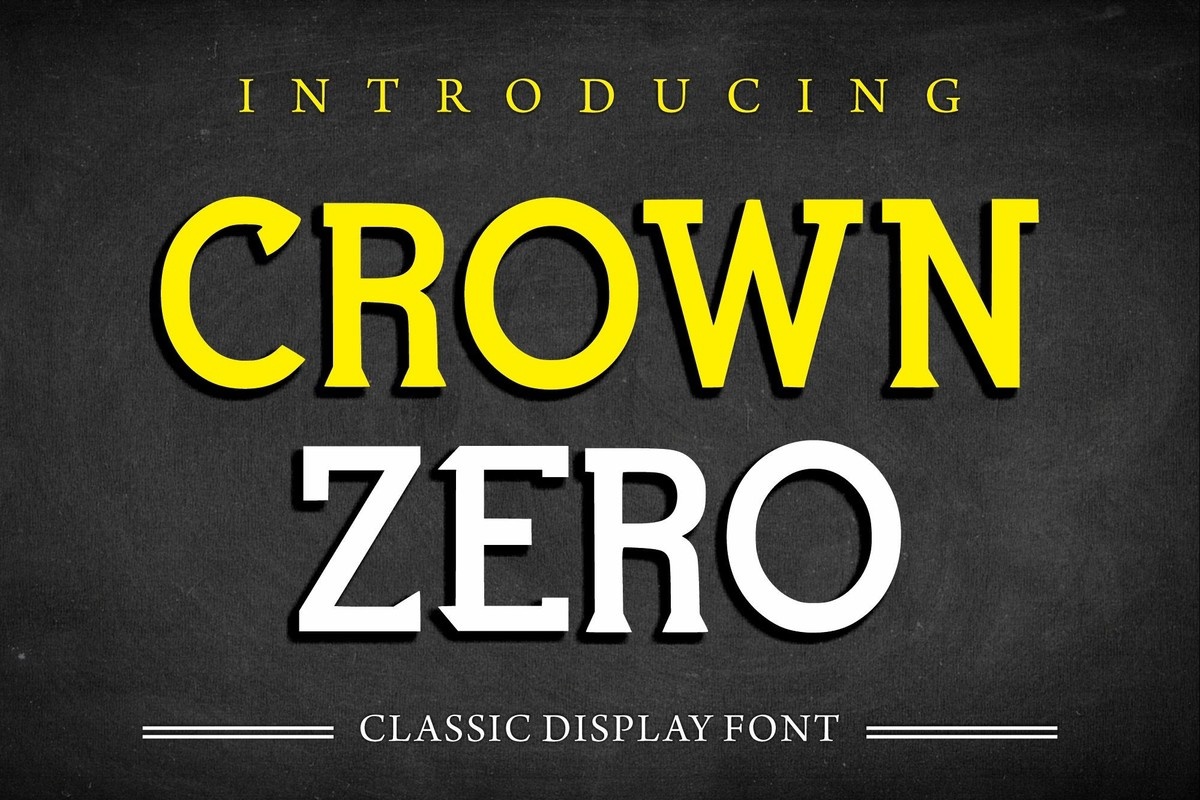 Schriftart Crown Zero