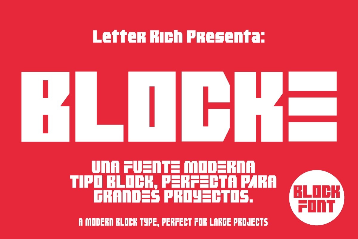 Schriftart Blocke font Ricardo Patiño