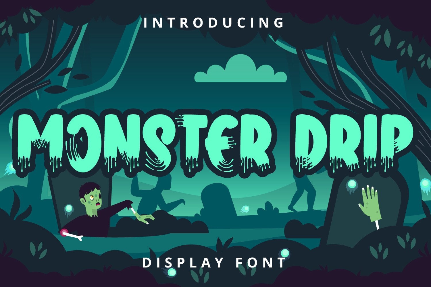 Schriftart Monster Drip