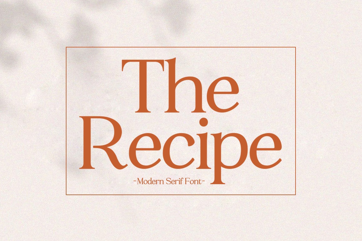 Schriftart The Recipe