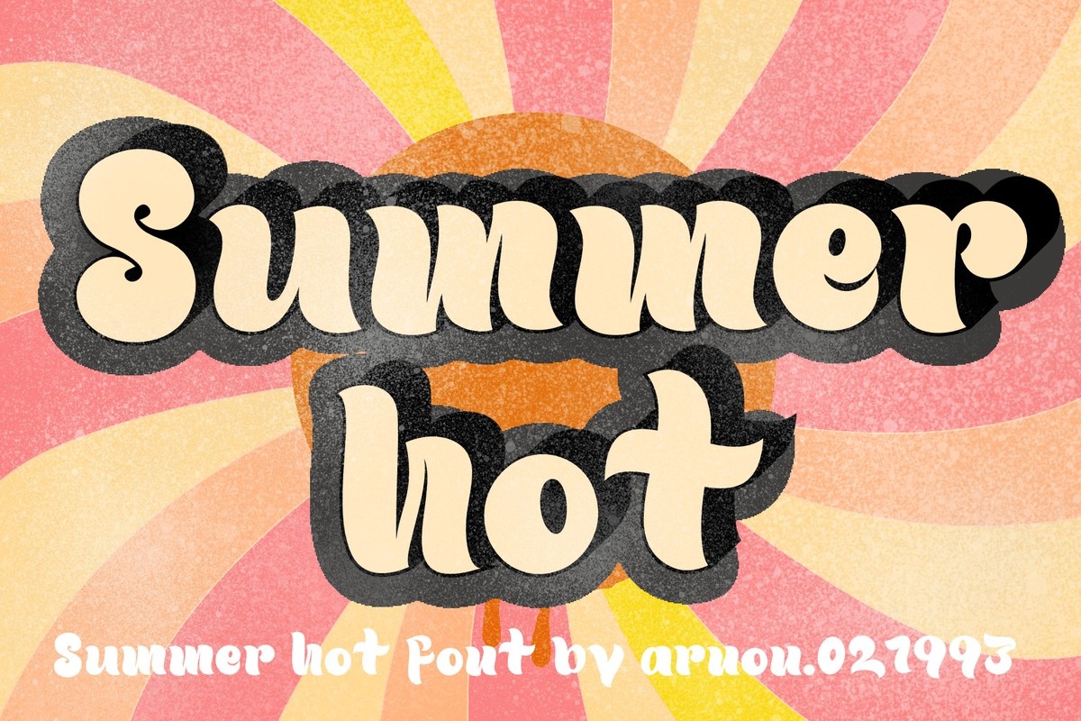 Schriftart Summer Hot