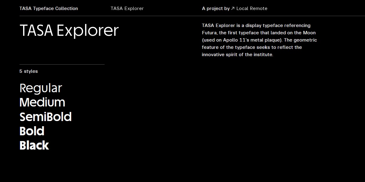 Schriftart TASA Explorer