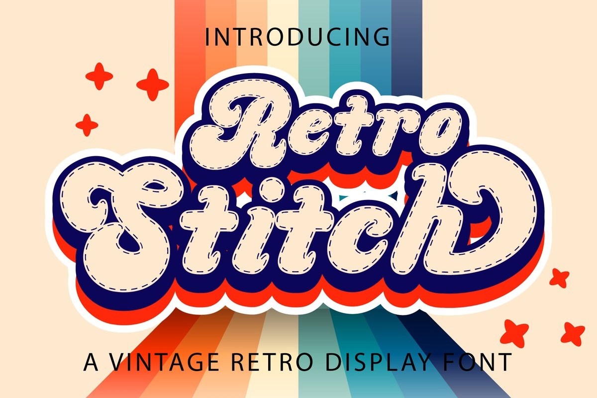 Schriftart Retro Stitch