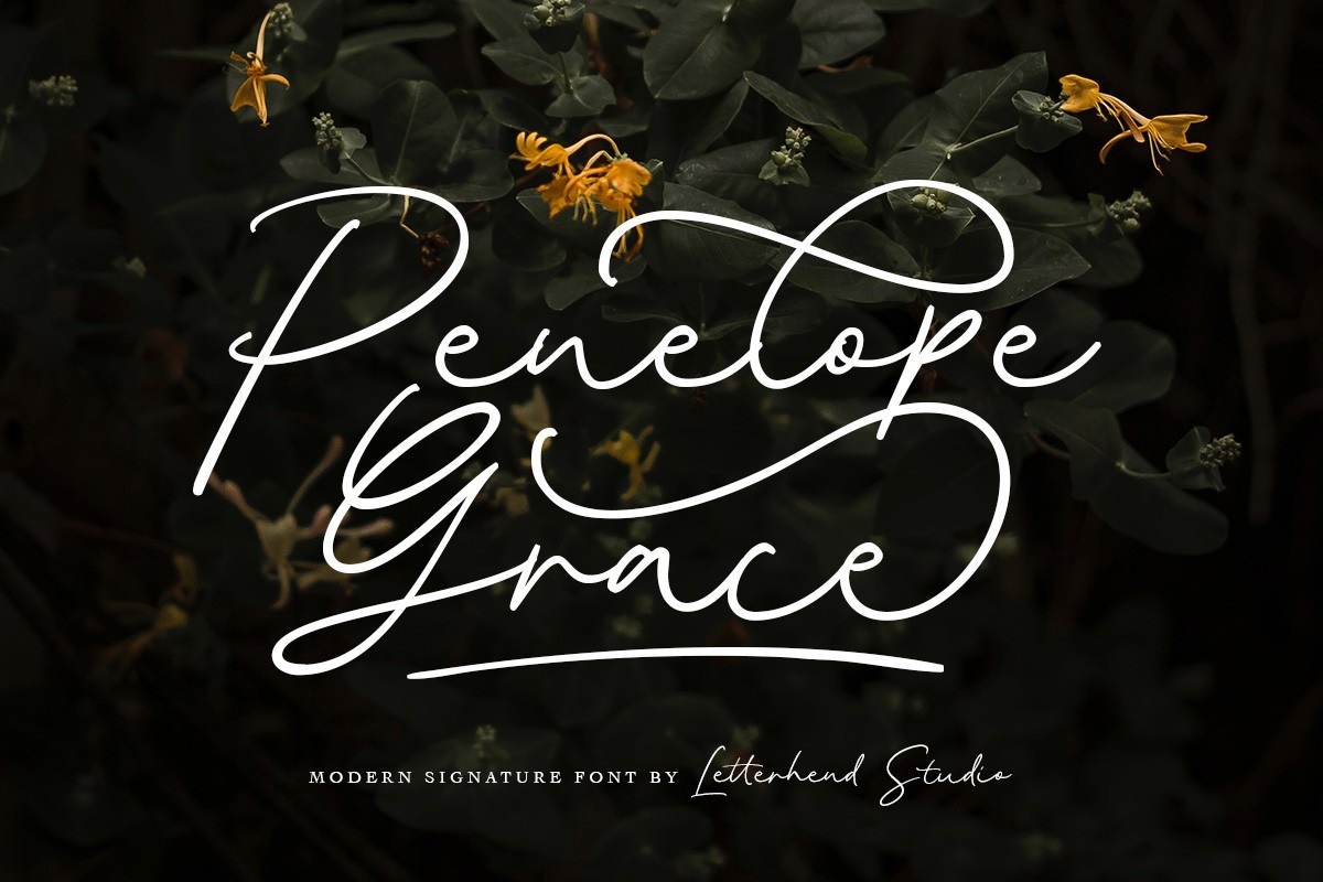 Schriftart Penelope Grace