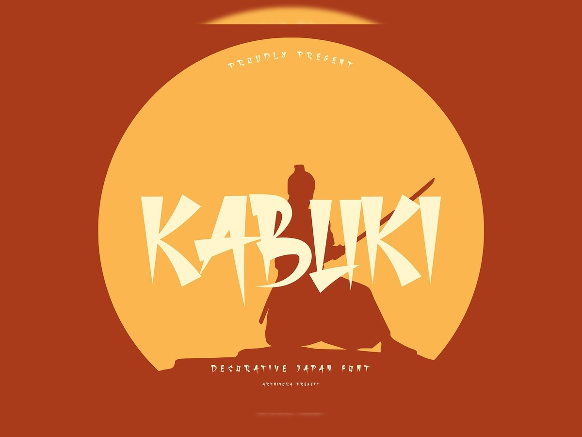 Schriftart Kabuki