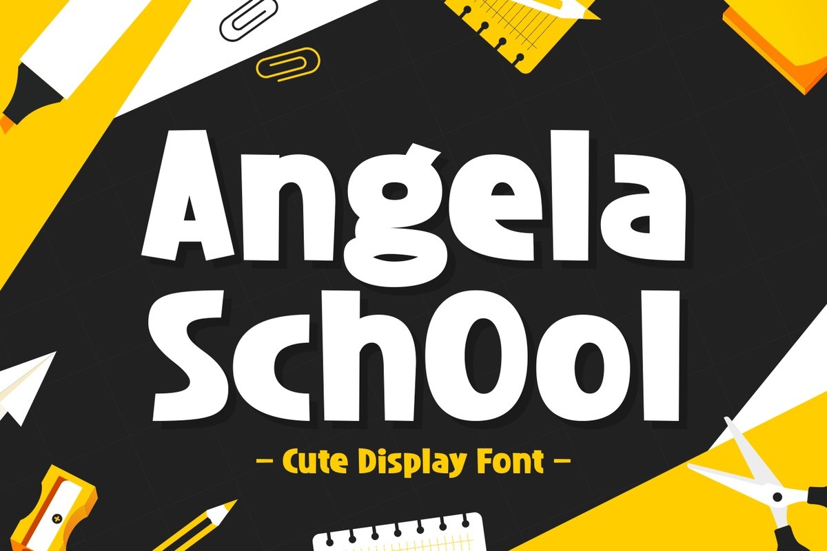 Schriftart Angela School