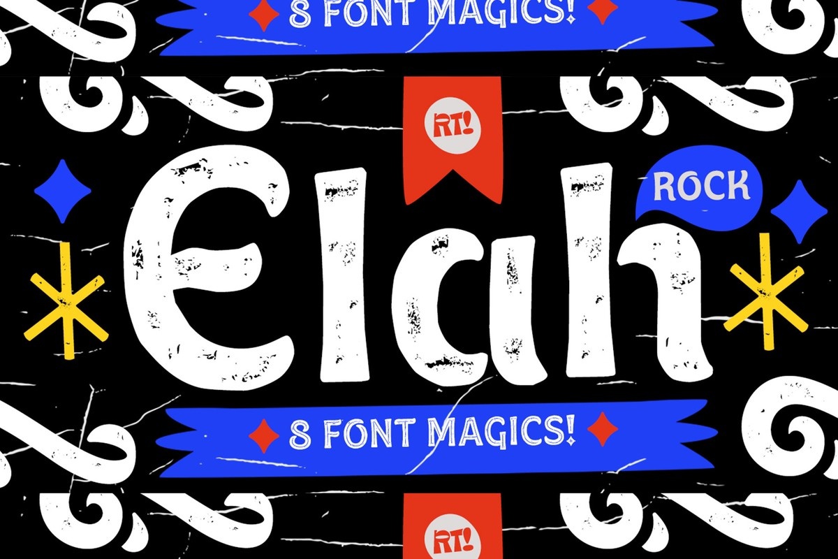 Schriftart Elah Rough