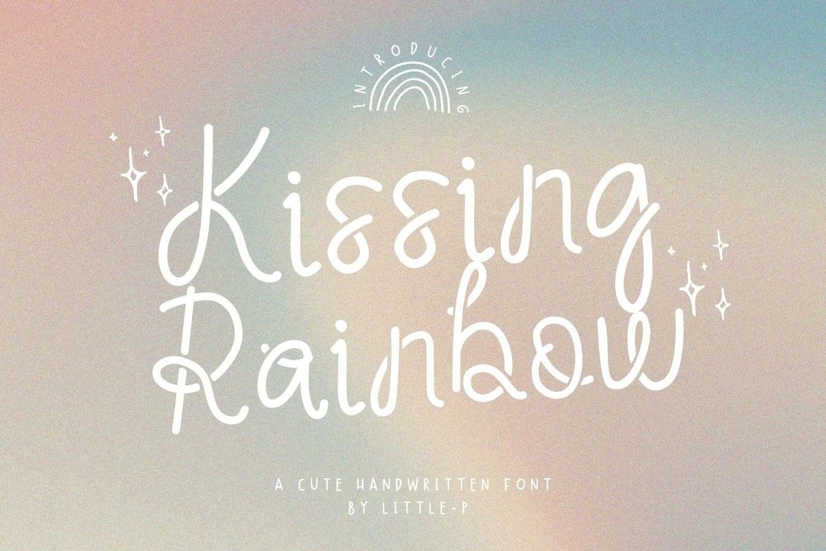Schriftart Kissing Rainbow