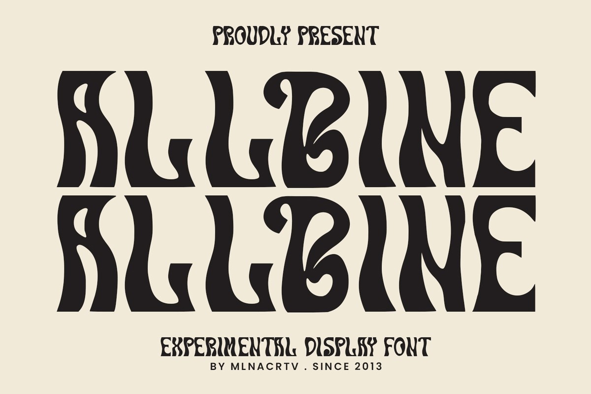 Schriftart Allbine