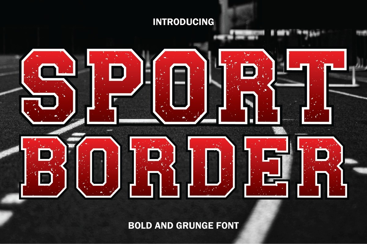 Schriftart Sport Border