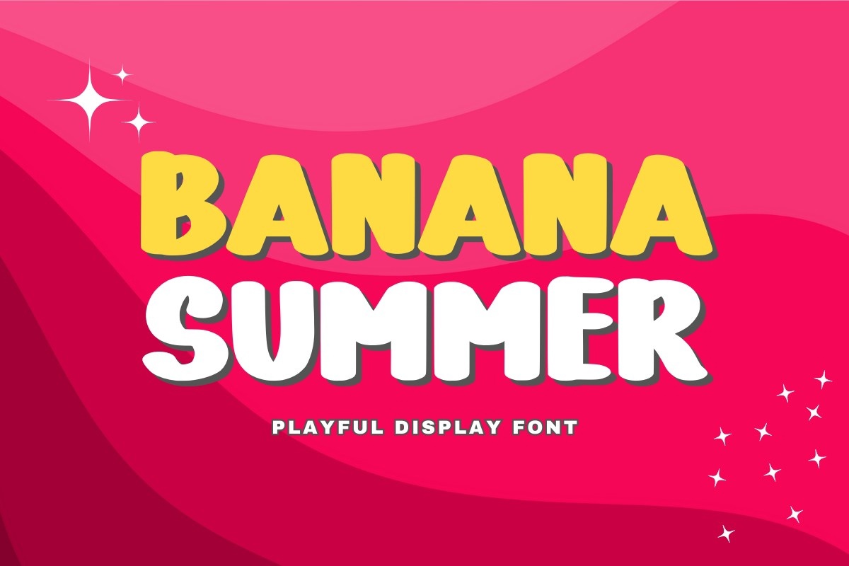 Schriftart Banana Summer