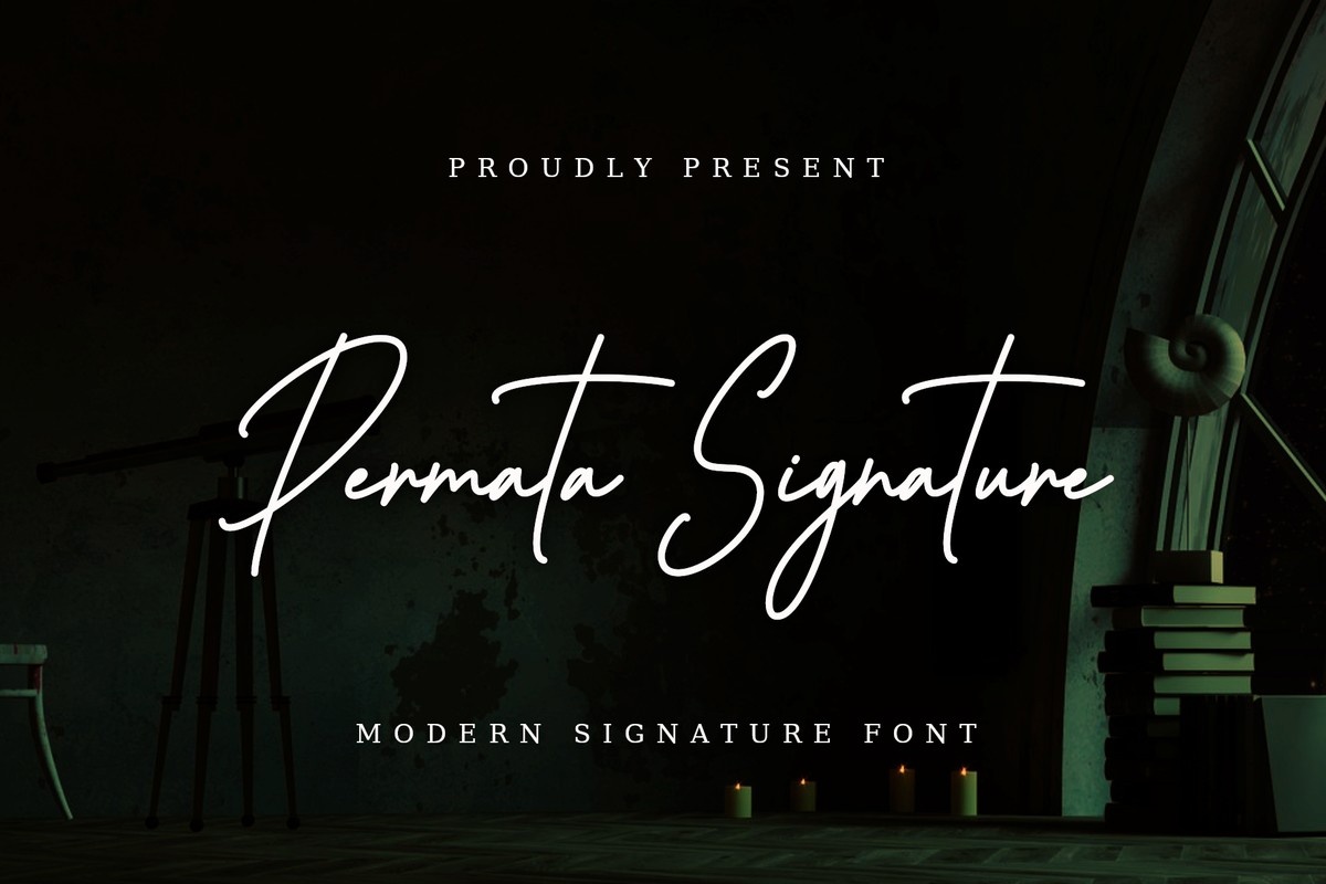 Schriftart Permata Signature