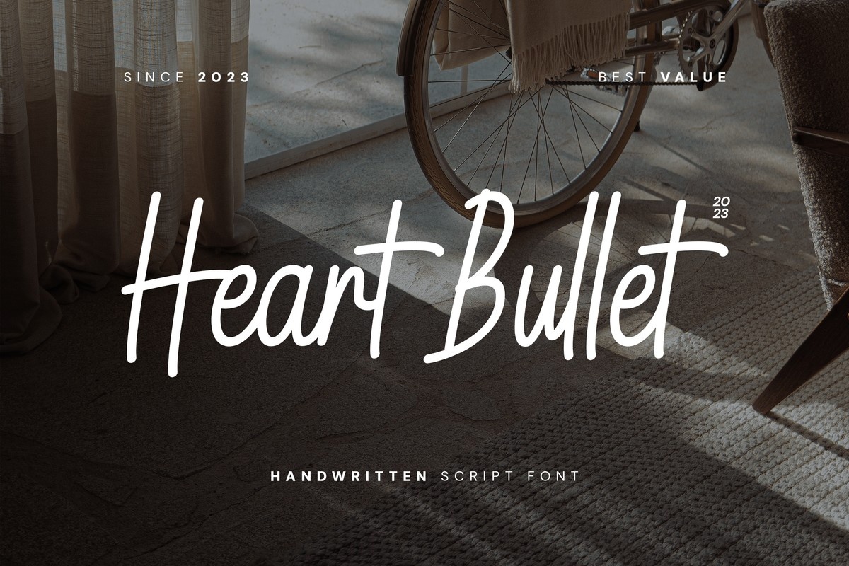 Schriftart Heart Bullet