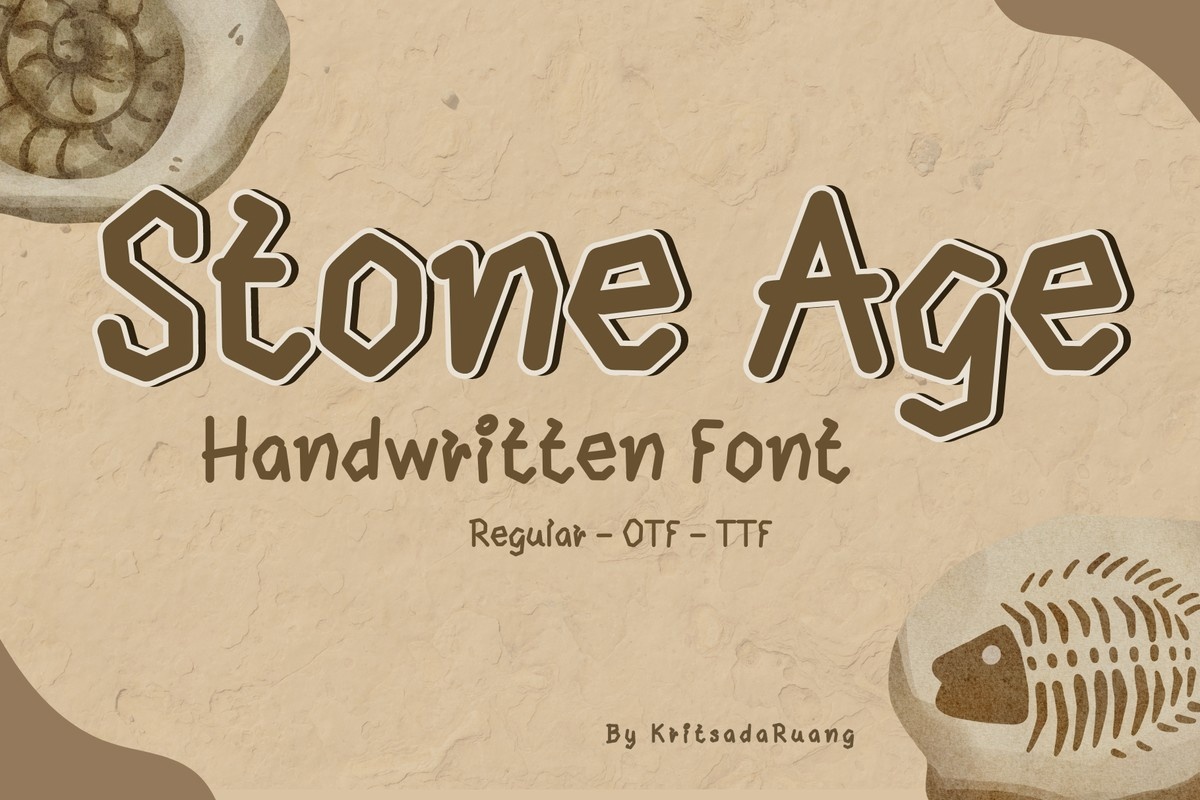 Schriftart Stone Age