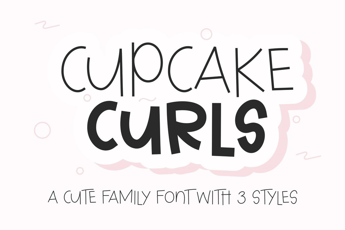 Schriftart Cupcake Curls