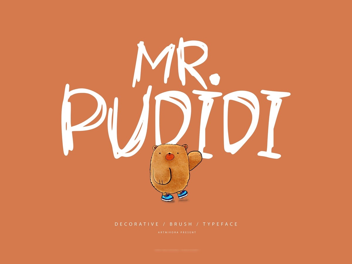 Schriftart Mr. Pudidi