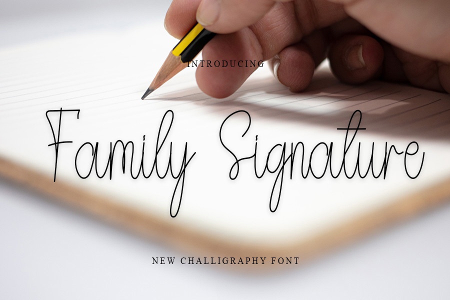 Schriftart Family Signature