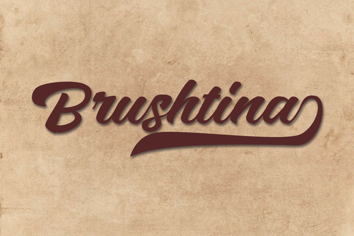 Schriftart Brushtina
