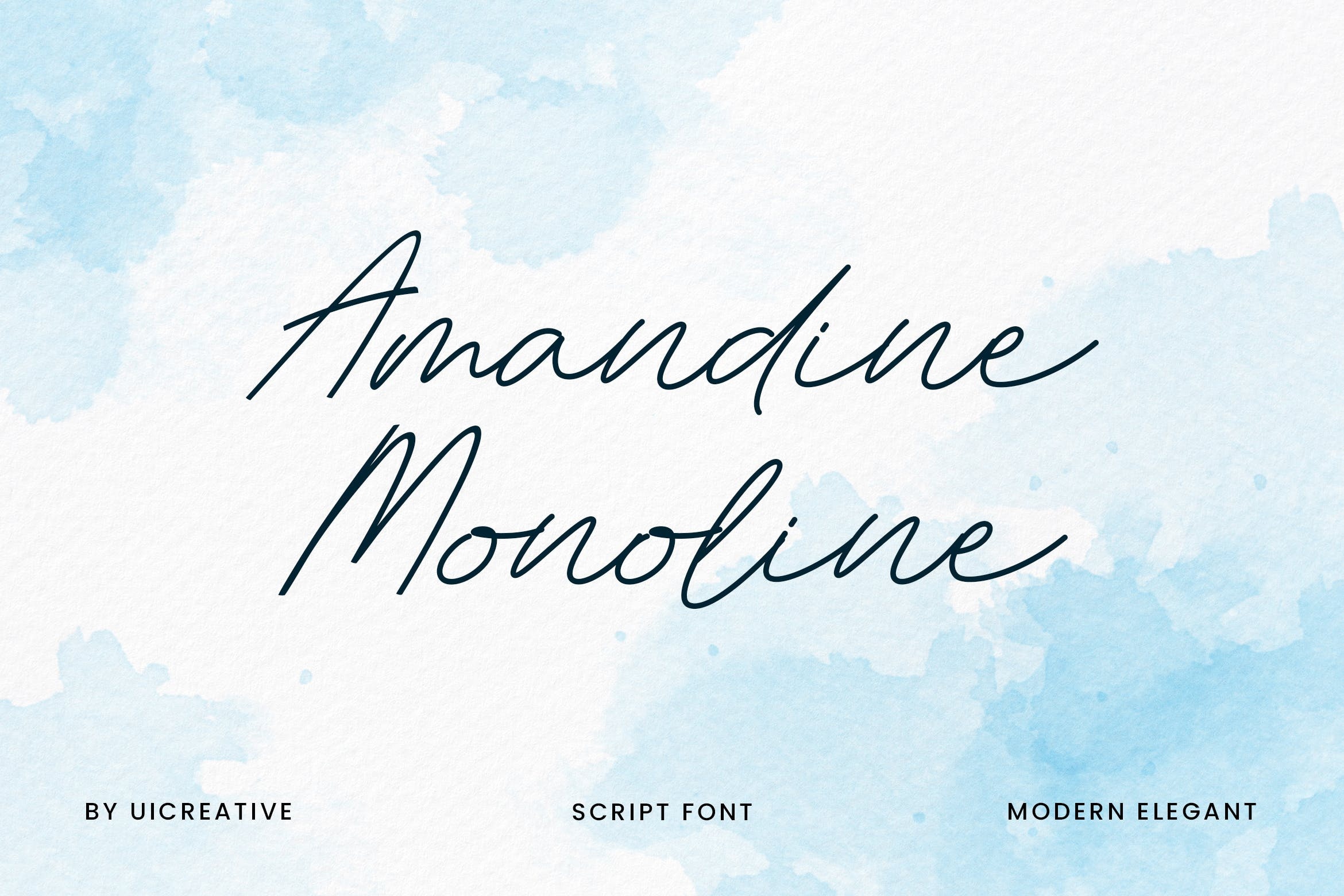 Schriftart Amandine Monoline