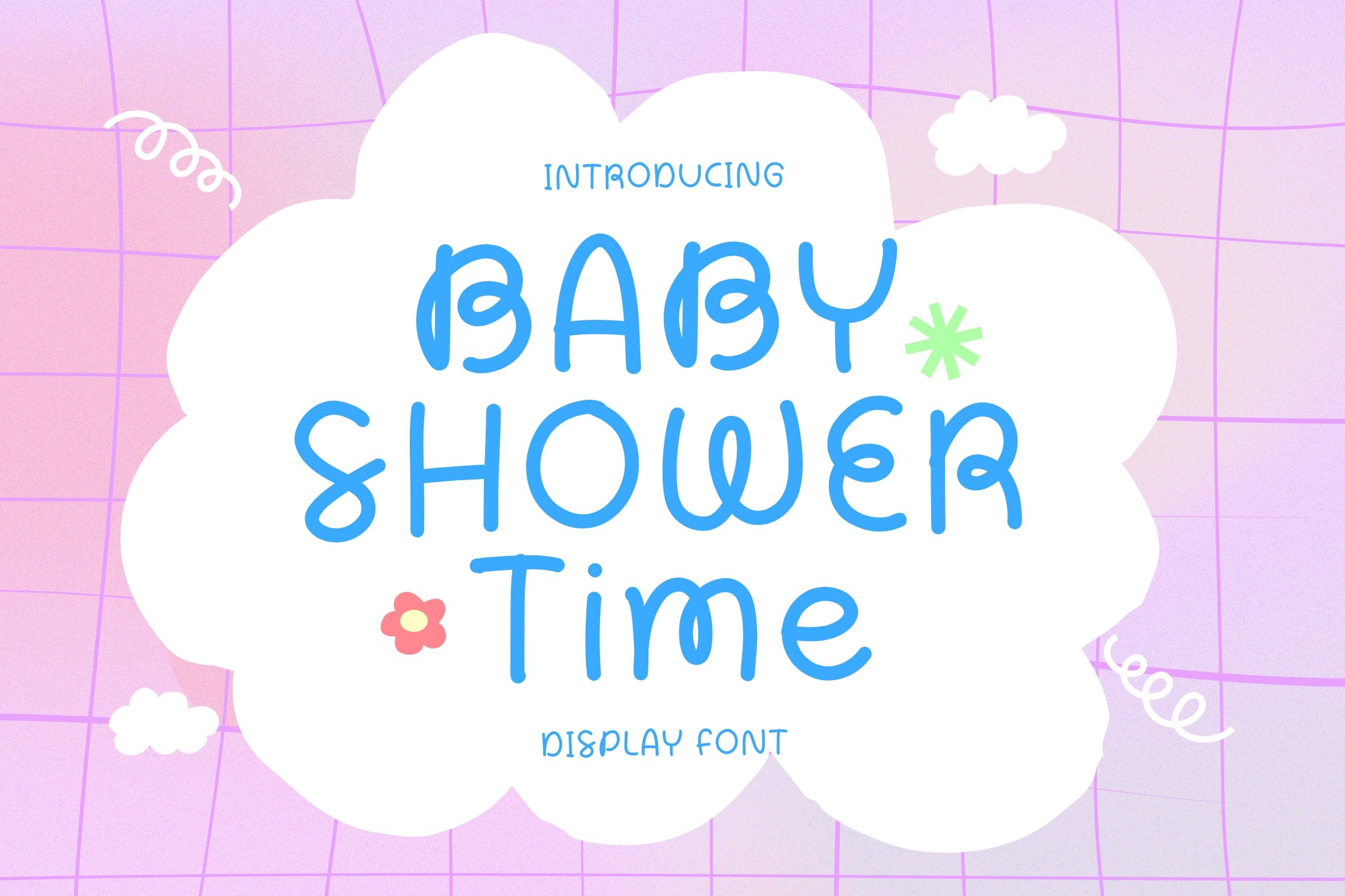 Schriftart Baby Shower Time