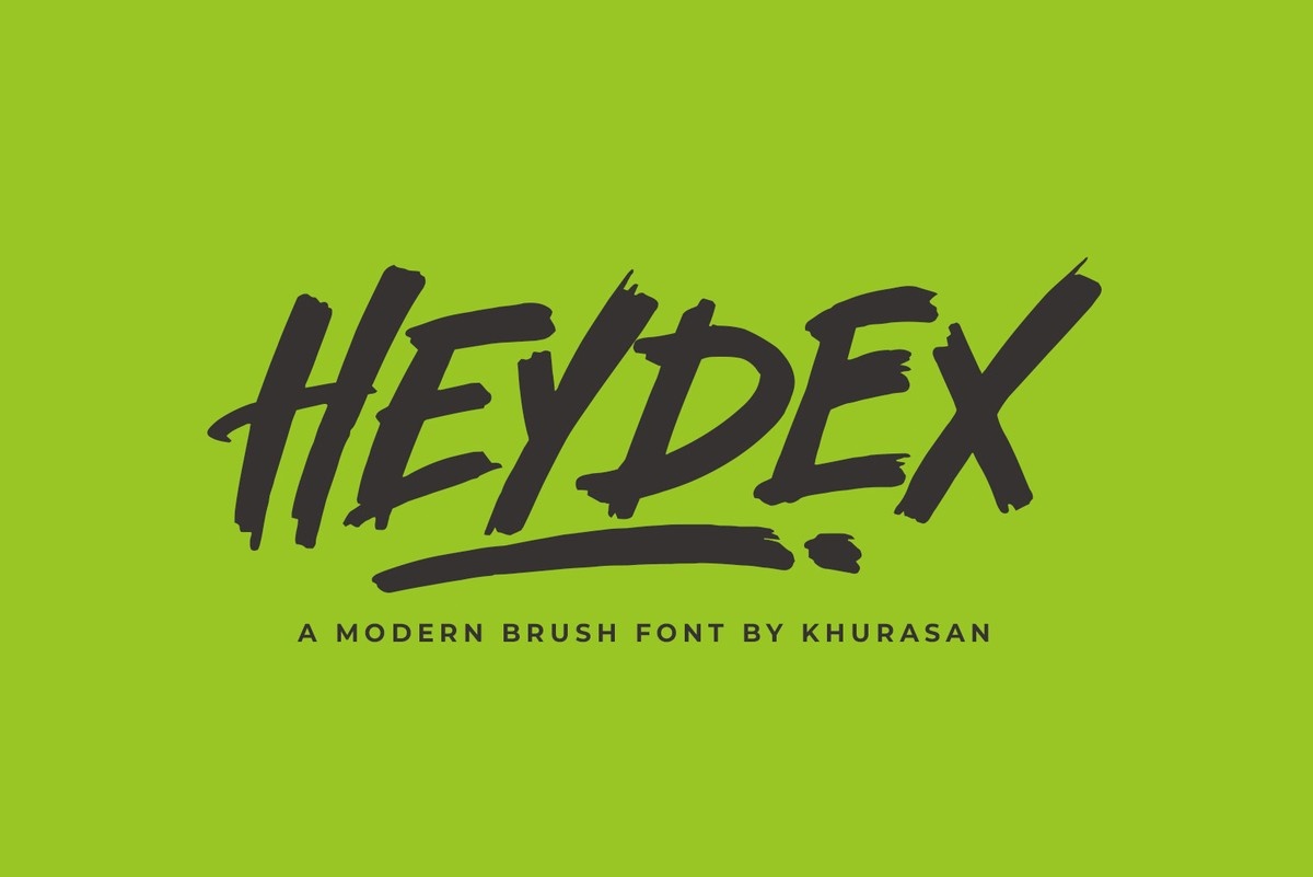 Schriftart Heydex