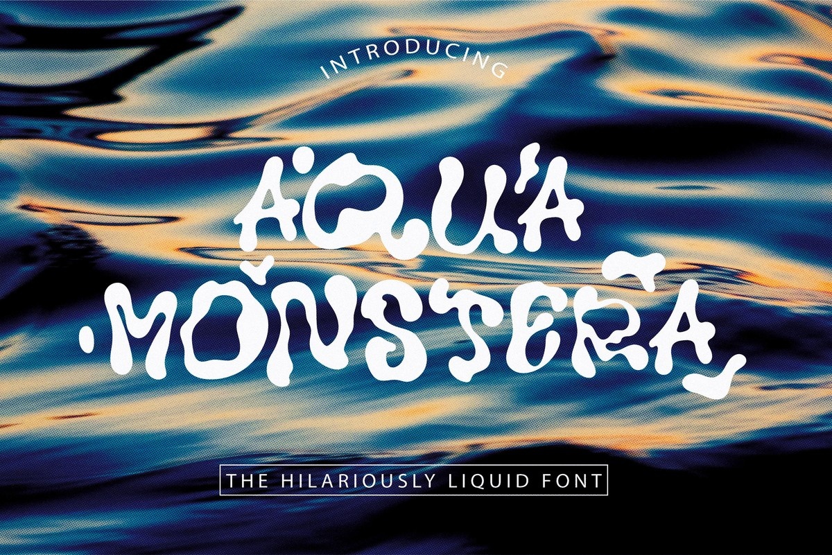 Schriftart Aqua Monstera