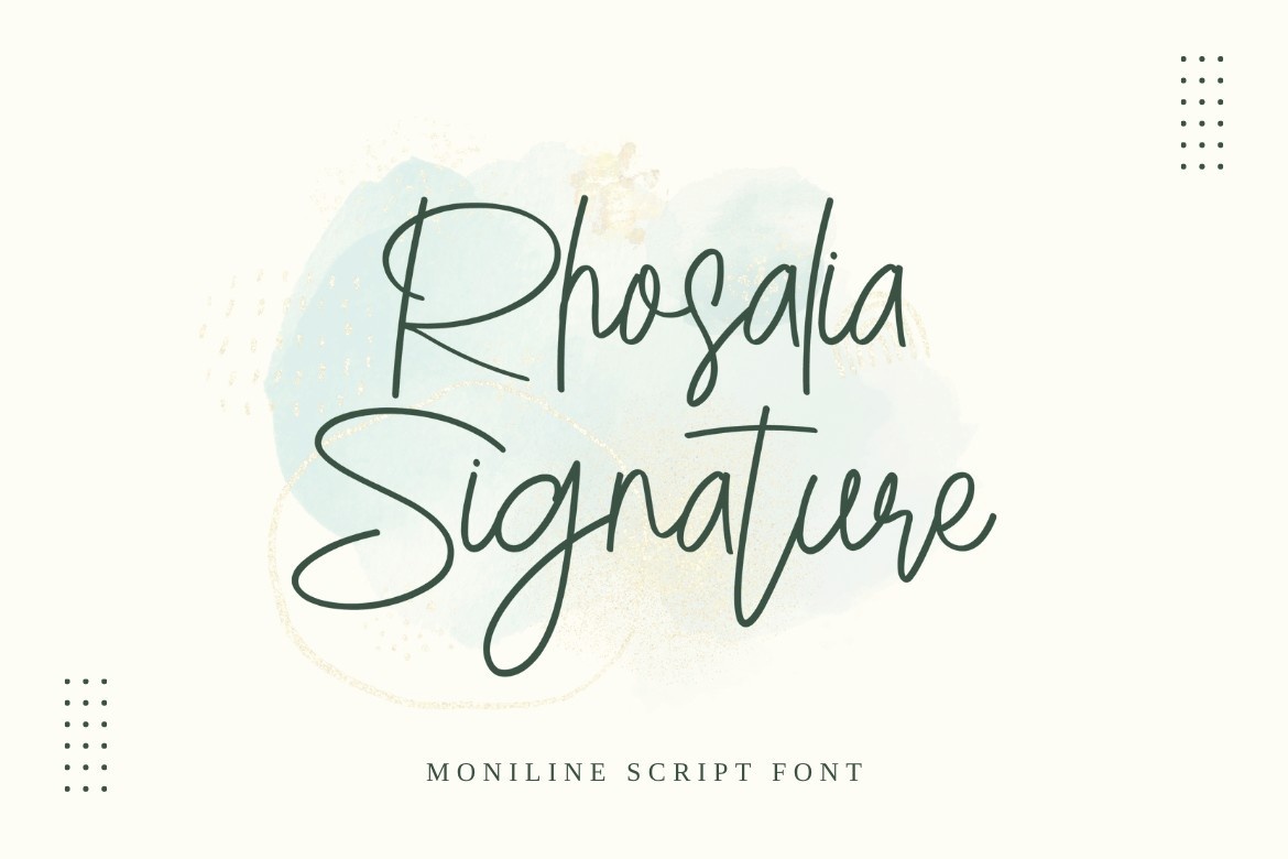 Schriftart Rhosalia Signature
