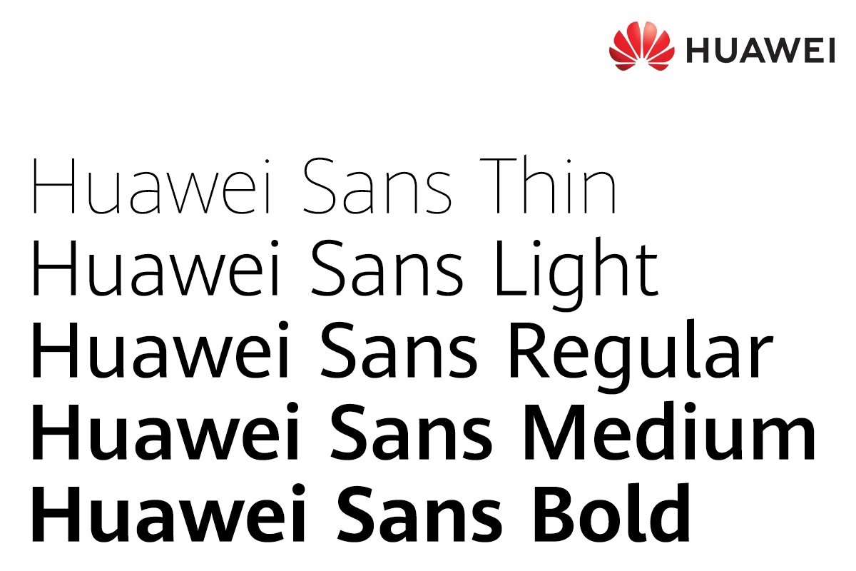Schriftart Huawei Sans