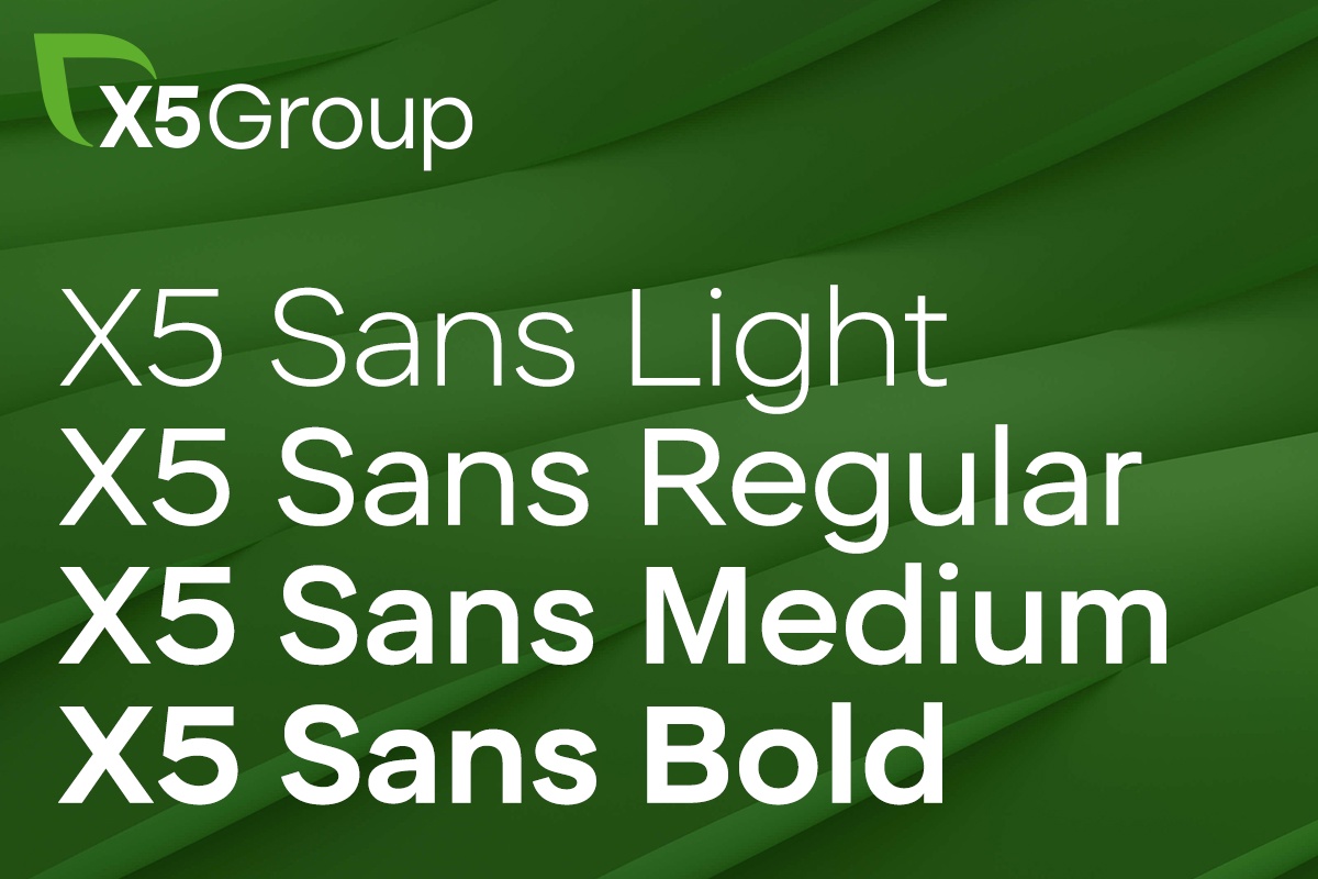 Schriftart X5 Sans (X5 Retail Group)