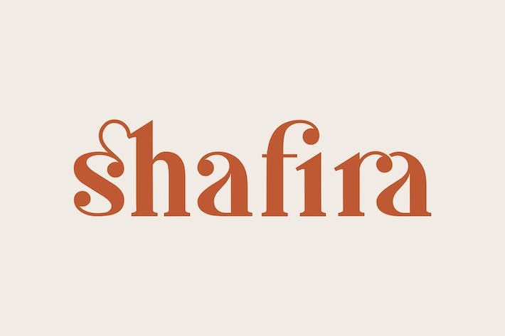 Schriftart Shafira