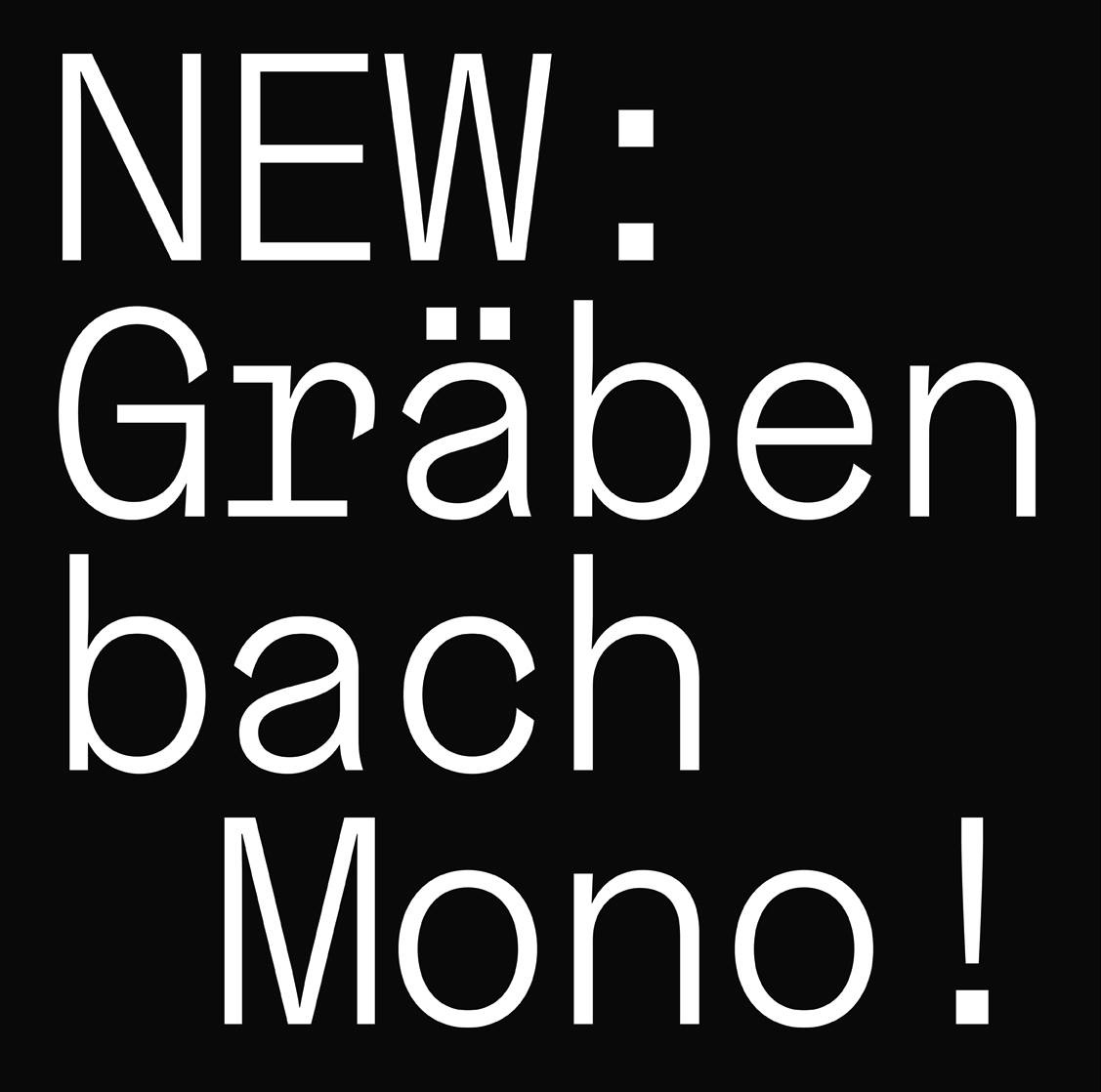 Schriftart Grabenbach Mono