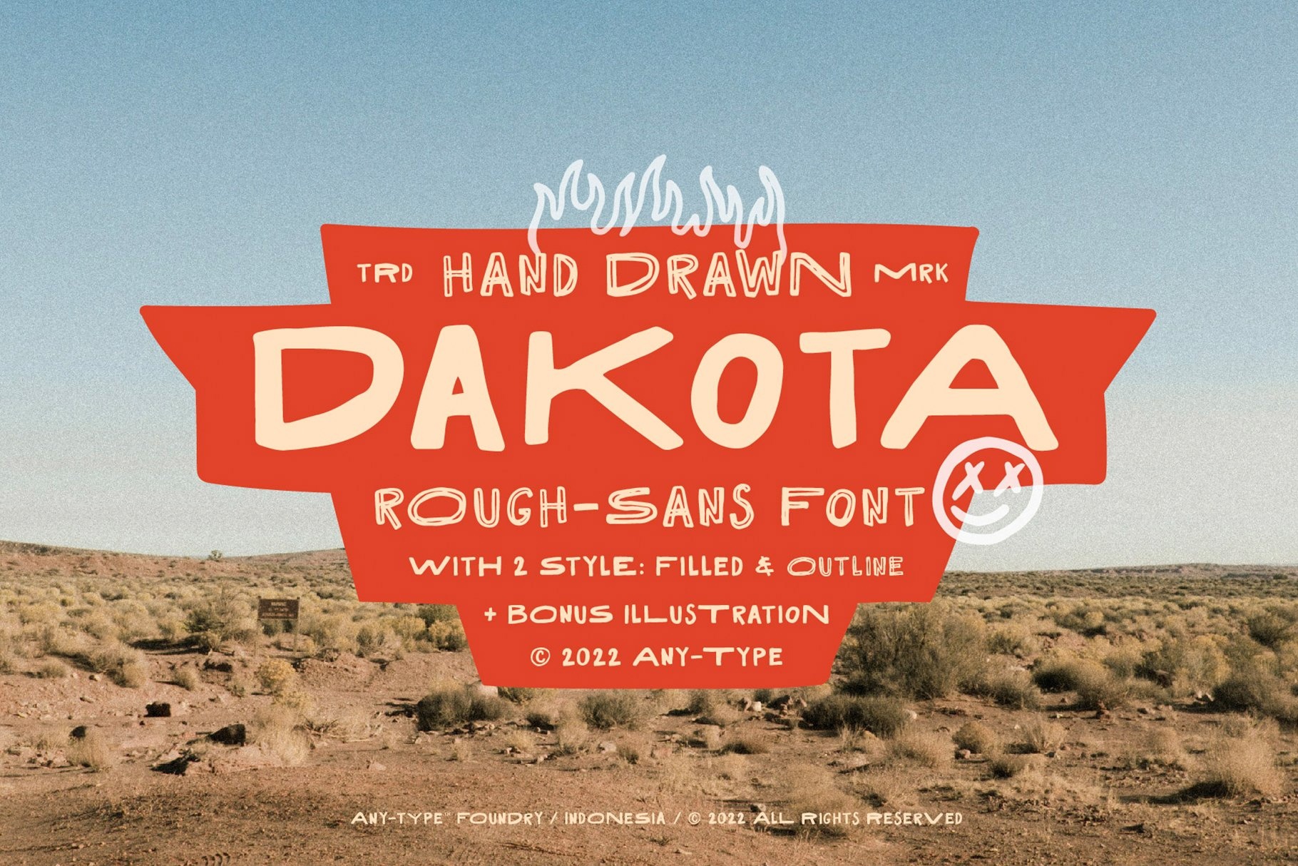 Schriftart Dakota Rough Sans