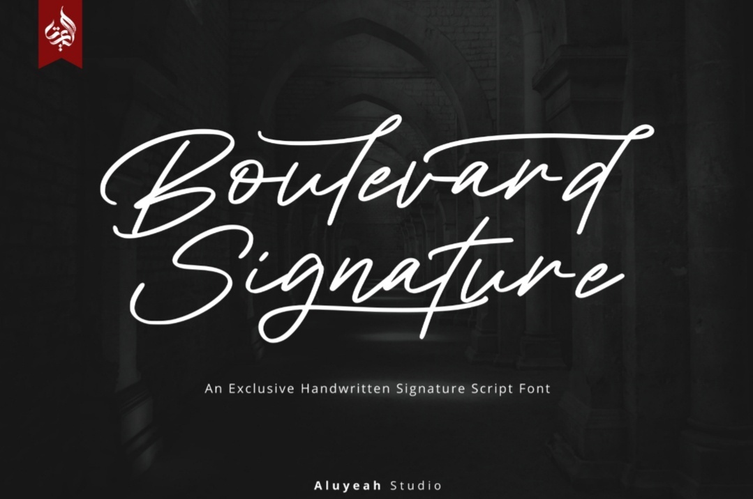 Schriftart Boulevard Signature