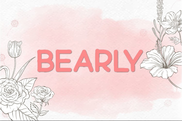 Schriftart Bearly