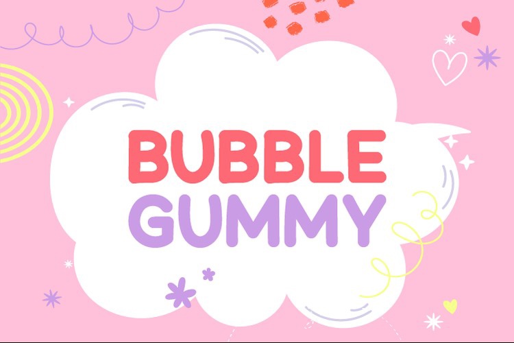 Schriftart Bubble Gummy
