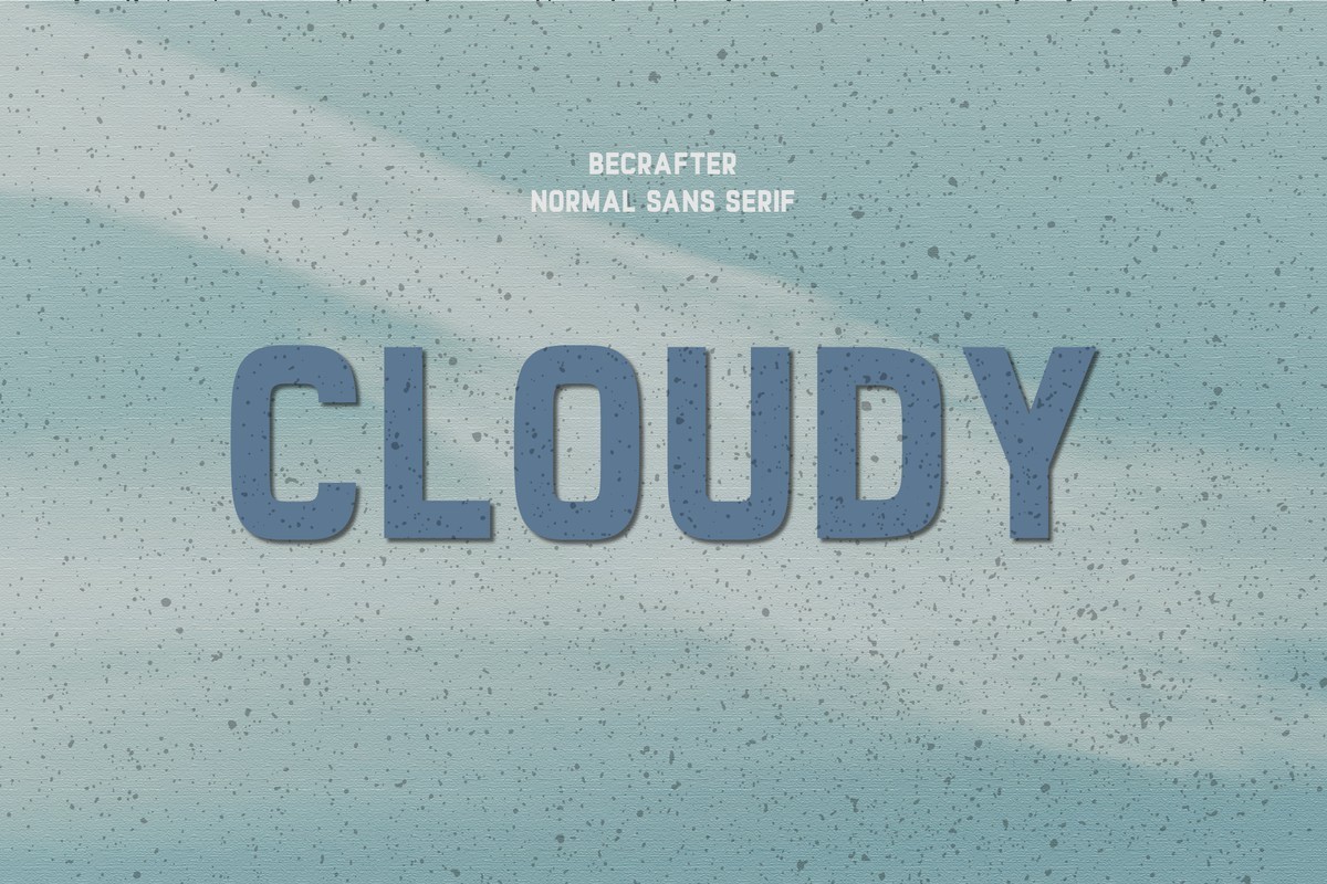 Schriftart Cloudy