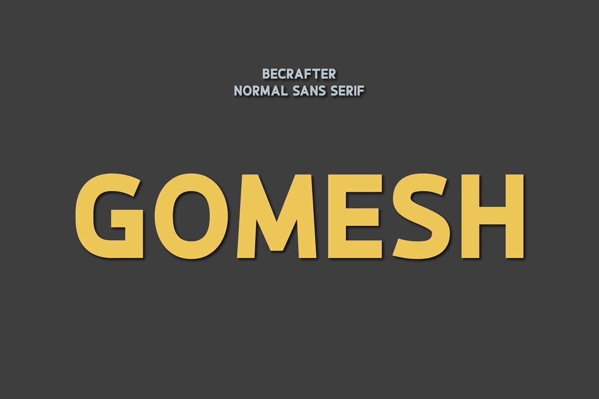 Schriftart Gomesh