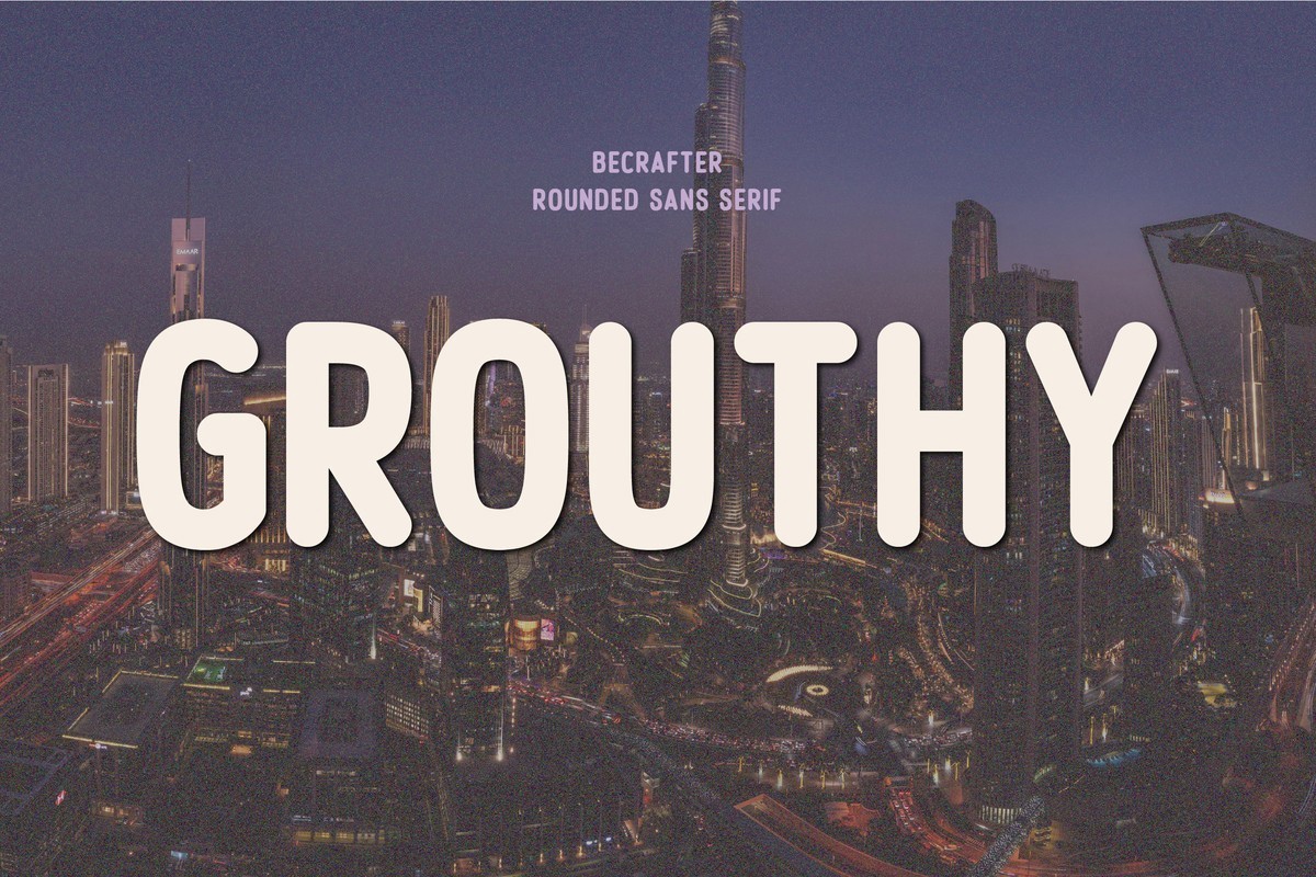 Schriftart Grouthy Rounded