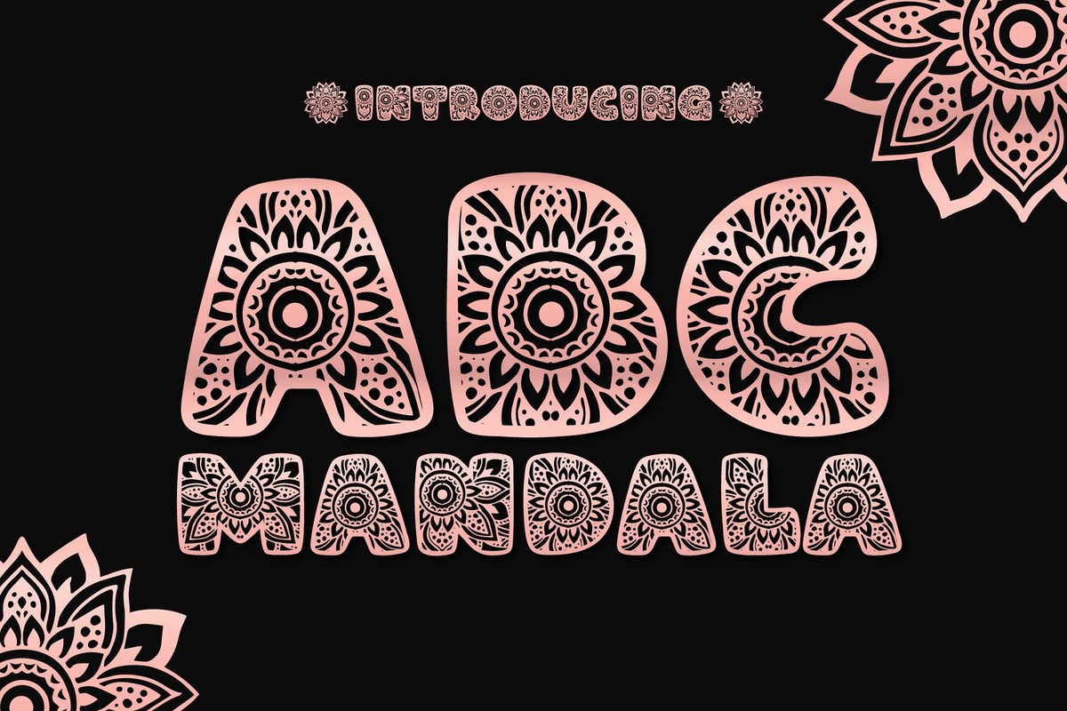 Schriftart ABC Mandala